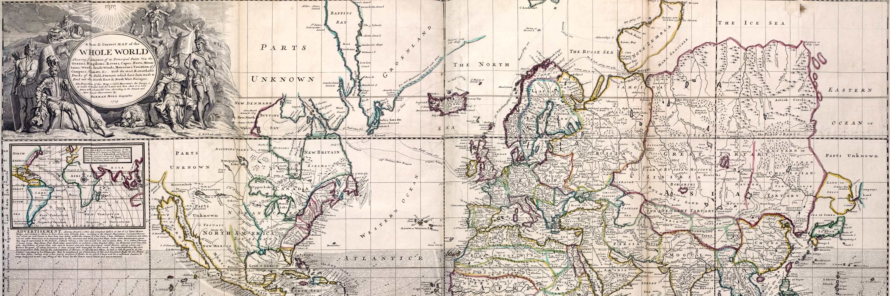 Vintage world map.
