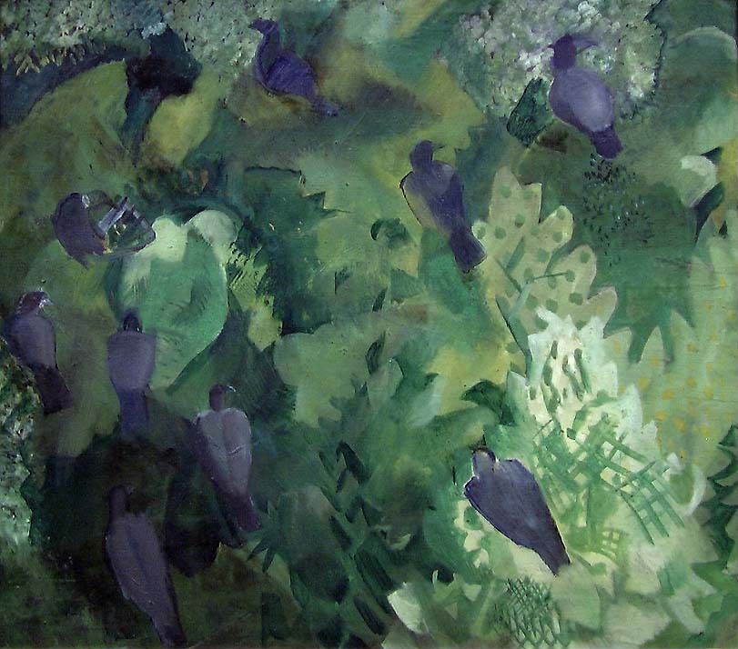 Per Krohg, Pigeons, 1914, Oil on canvas, 91 x 80 cm